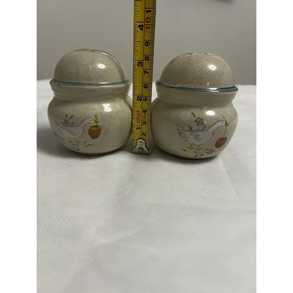 Vtg International Marmalade Geese Salt & Pepper Shakers Cottagecore Farmhouse